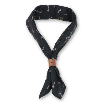 OBERWEIHER | Bandana + Leather Ring | Libelle Bamboo Black | Artikelnummer: 6738-3637-6568