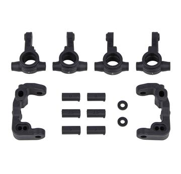 Team Associated RC10B6.4 -1mm Scrub Caster and Steering Blocks, carbon | Für B6.4 | Artikelnummer: AE91985