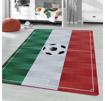 Play Teppich 160 x 230 cm rot weiß grün |  | Artikelnummer: PLAY1602302915WHITE