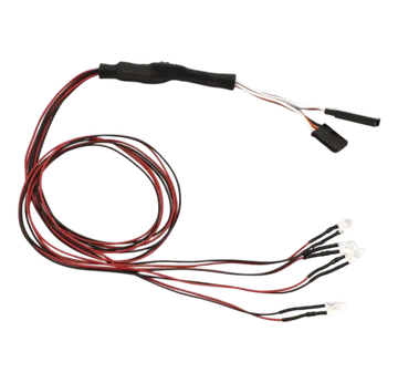 Kyosho Beleuchtungssatz 4 LED (Diam=5/L=400) 2 Halogen / 2 Rojo | z.b. für Kyosho KC 10 Crawler | Artikelnummer: K.97054-4HR