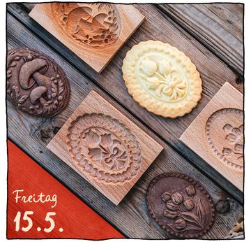 Backworkshop Holzmodel Cookies | Freitag 15.5.2026 | Artikelnummer: WS_HM_FR_15_05_2026