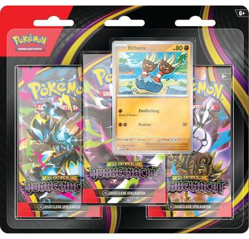 Pokémon 3-Pack-Blister Mega-Entwicklung: Dunkelnacht | voraussichtlich lieferbar ab 17.07.26 | Artikelnummer: 0196214142428