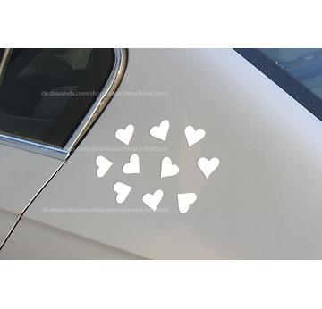 Magnet Herzen 10St Schmuck Hochzeit Auto Weiß Herz  |  | Artikelnummer: 125339739