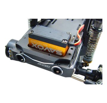 Alum. Bumper Befestigung kurz vorn schwarz SAMIX Axial SCX10-2  | z.b. für Axial SCX2 | Artikelnummer: SCX2-6068BK