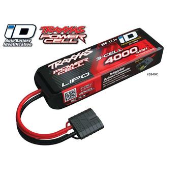 LIPO POWER CELL 4000MAH 11,1V 3S 25C TRAXXAS MIT ID-STECKER (L135XH26XB43MM) | z.b. für Traxxas Hoss | Artikelnummer: TRX2849x