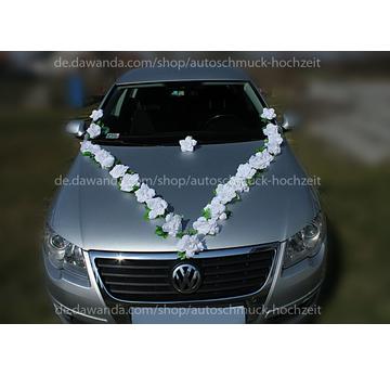 Autoschmuck Autodeko weiße Rosen zur Hochzeitsauto  |  | Artikelnummer: 93241251