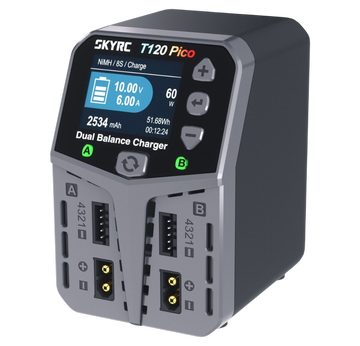 SkyRC T120 Pico AC Ladegerät LiPo 2-4s 6A 2x60W  |  | Artikelnummer: SK100236-01 