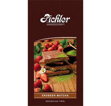 Erdbeer Matcha | 100 g-Tafel | Artikelnummer: erdbeer-matcha-100 