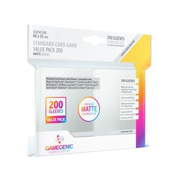 MATTE Standard Card Game Sleeves 66 x 91 mm Clear Value Pack | Farbcode Grau - GAMEGEN!C | Artikelnummer: 4251715409961
