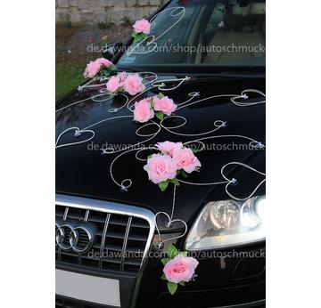 Pink Rosen Rattan Herzen Autoschmuck Hochzeit  |  | Artikelnummer: 95410299