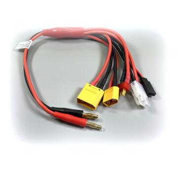 Absima 3040046 Ladekabel Multi 30cm Banane auf XT90, XT60 T-Plug, JR, Tamiya |  | Artikelnummer: Ab3040046