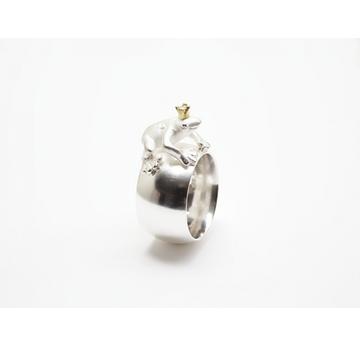 Froschkönig auf Ring Silber mit Brillant  |  | Artikelnummer: 12278963524