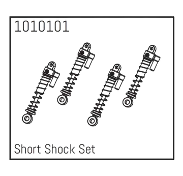Short Shock Set - PRO Crawler 1:18 (4) Absima #1010101 | z.b. für :CR-18 | Artikelnummer: AB1010101