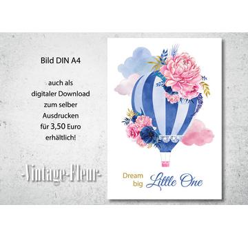 Kinderzimmer Wandbild A4 / A3, dream big  |  | Artikelnummer: 117735743