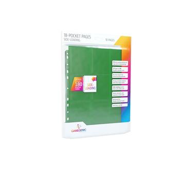 Sideloading 18-Pocket Pages 10 pcs pack Green | Gamegenic | Artikelnummer: 4251715403297
