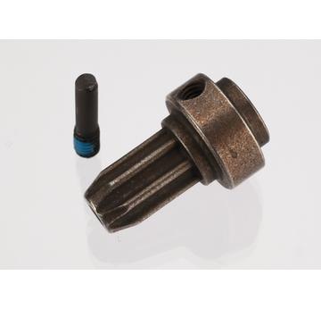 Traxxas 6888x Drive hub, front, hardened steel (1)/ screw pin (1) |  | Artikelnummer: TRX6888x