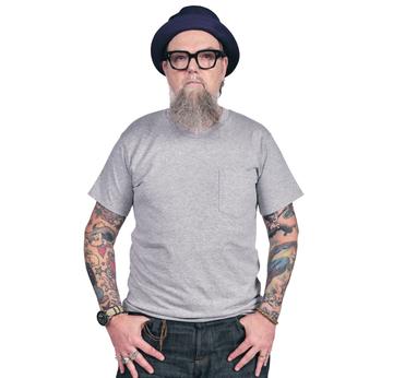 Pocket Tee | Made in USA | Heather Grey | Artikelnummer: 6745-3302-4874