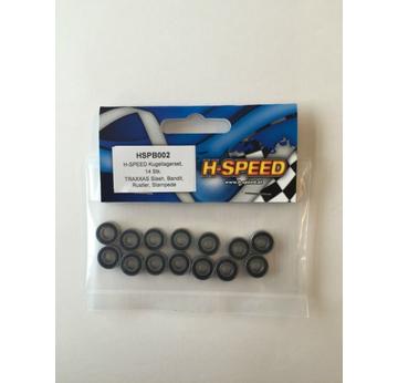 H-SPEED Kugellagerset, 14 Stk Edelstahl mit Dichtung TRAXXAS Slash, Bandit, Rustler, Stampede |  | Artikelnummer: HSPB002