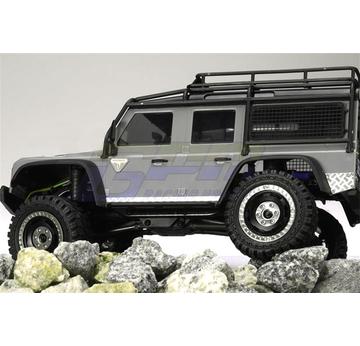 GPM FENSTER-GITTER METALL SEITE & HINTEN SCHWARZ für  TRX-4M LAND ROVER DEFENDER | z.b. für TM-4 Defender | Artikelnummer: TRX4MZS5-BK