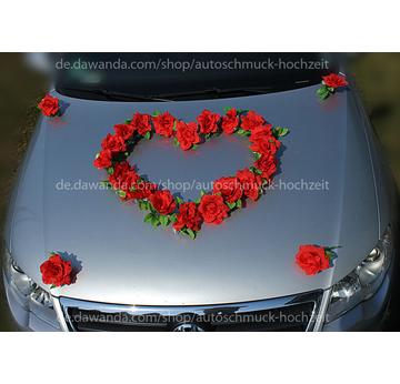 Rot Rosen für Autodekoration Brautauto Hochzeit  |  | Artikelnummer: 93241351