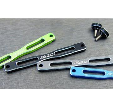Dämpferplatte stiffener Set v/h SAMIX Axial SCX10-2  | z.b. für Axial SCX2 | Artikelnummer: SCX2-6033BK