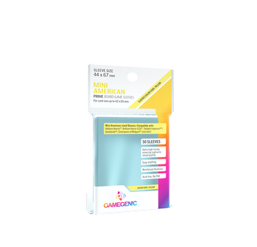 PRIME Mini American-Sized Sleeves 44 x 67 mm Clear | Farbcode Gelb - GAMEGEN!C | Artikelnummer: 4251715402870