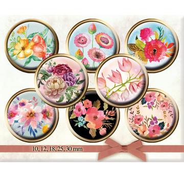 -Cab011- Cabochon Vorlagen Blumen Aquarell  |  | Artikelnummer: 115311415