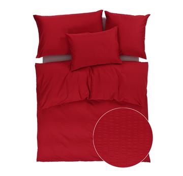Seersucker Bettwäsche rot | 160x210cm | Artikelnummer: 0101