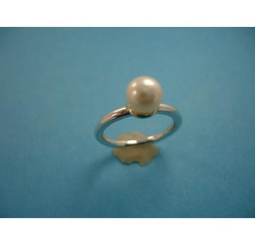 Ring in 925 Silber,mit Goldteil und Zuchtperle.  |  | Artikelnummer: 30926797