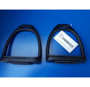 Steigbügel Aluminium schwarz - stabil & leicht | Größe 10cm 4,0
