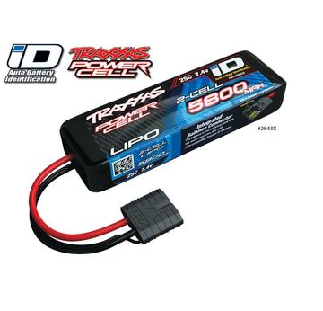 LiPo Power Cell 5800mAh 7,4V 2s 25C TRAXXAS mit iD-Stecker (L135xH25xB45mm) |  | Artikelnummer:  TRX2843X