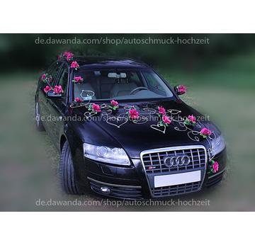 Autoschmuck für Hochzeit Autodeko Schmuck Burgundy  |  | Artikelnummer: 92964327