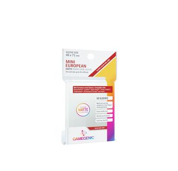 MATTE Mini European-Sized Boardgame Sleeves 46 x • 71 mm • Clear | Farbcode Ruby - GAMEGEN!C | Artikelnummer: 4251715403136
