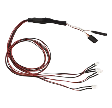 Beleuchtungssatz Kyosho 4 LED (D=5/L=400) 2x Weiss + 2x Rot | z.b. für :Kyosho KC10 Toyota Land Cruiser 60 Crawler 4WD | Artikelnummer: K.97054-4CR-B
