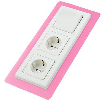 Aufkleber ROSA | Schutz/Dekor Folie Rosa- Aufkleber Für Licht Schalter und Steckdosen (rosa) | Artikelnummer: DAR035
