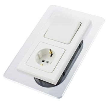 Dekorplatten | Schutz / Dekor Platte Transparent – Für Licht Schalter und Steckdosen | Artikelnummer: DPT025