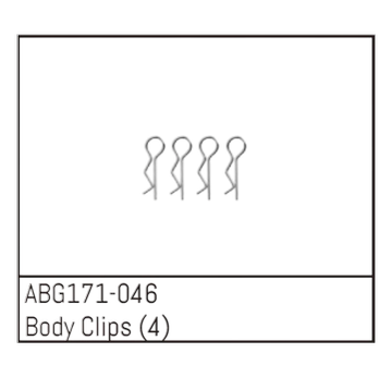 Absima Body Clips (4St) | z.b. für 1:14 Modelle von Absima | Artikelnummer: ABG171-046