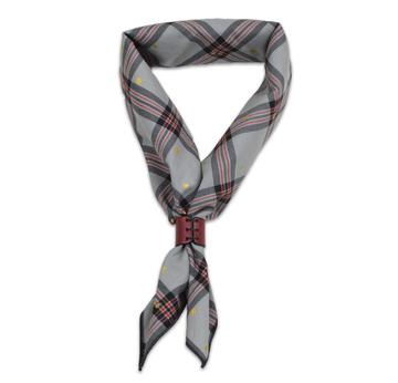 OBERWEIHER | Bandana + Leather Ring | Fruits on Check Grey/Red | Artikelnummer: 8518-4308-3280