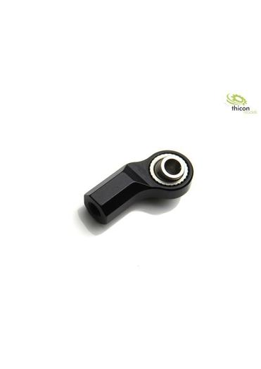 Kugelkopf 45° gekröpft Alu schwarz | Artikelnummer: 4260432973310
