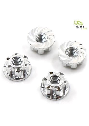 Scale Radmuttern Alu silber M4  | Artikelnummer: 4260432971644