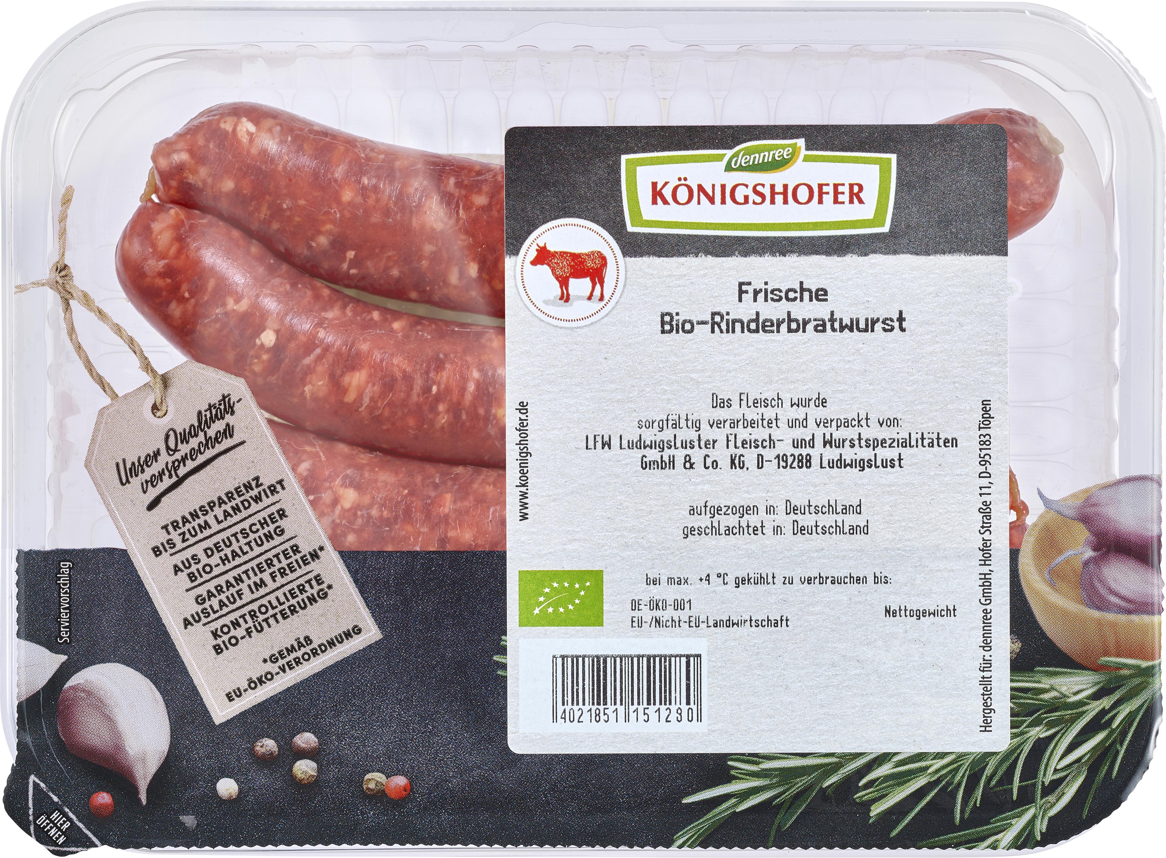 Rinderbratwurst ungebrüht