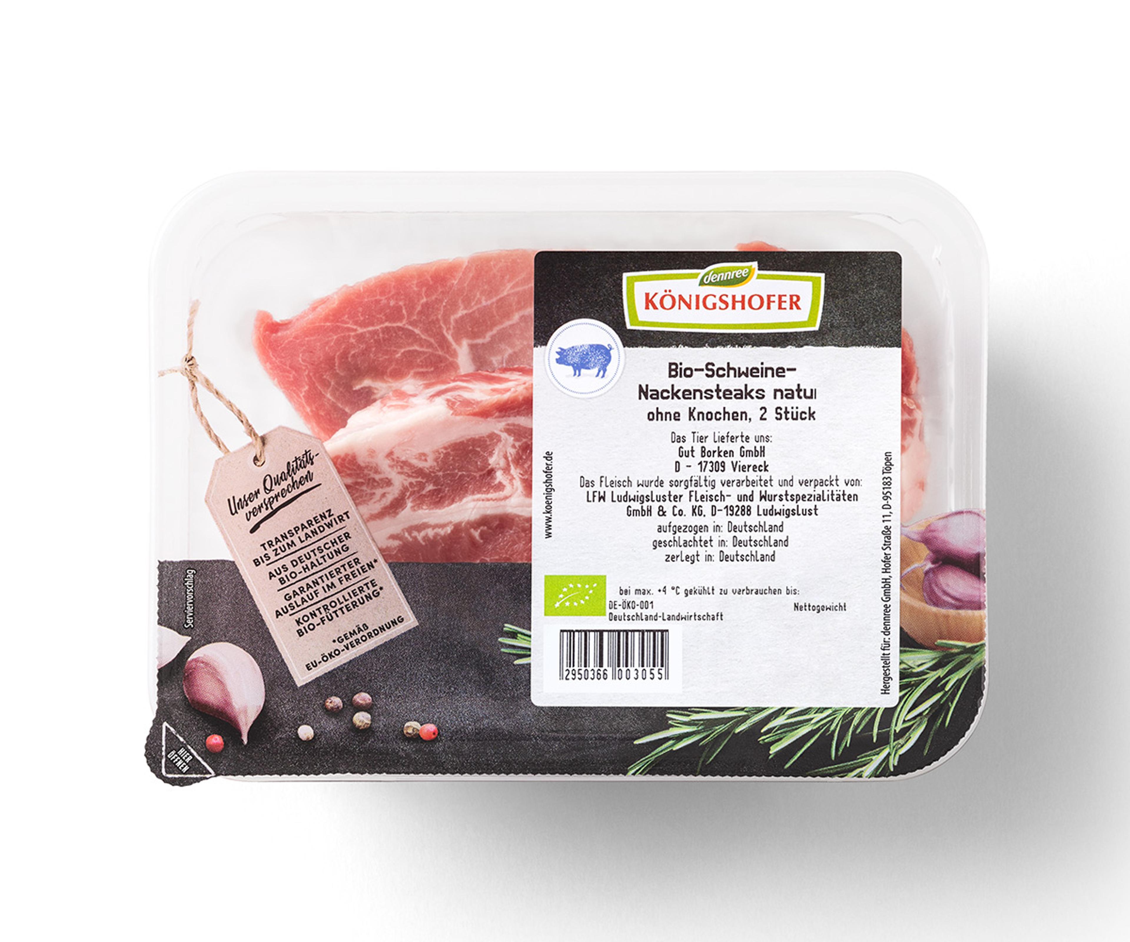 Bio-Schweinenackensteak natur