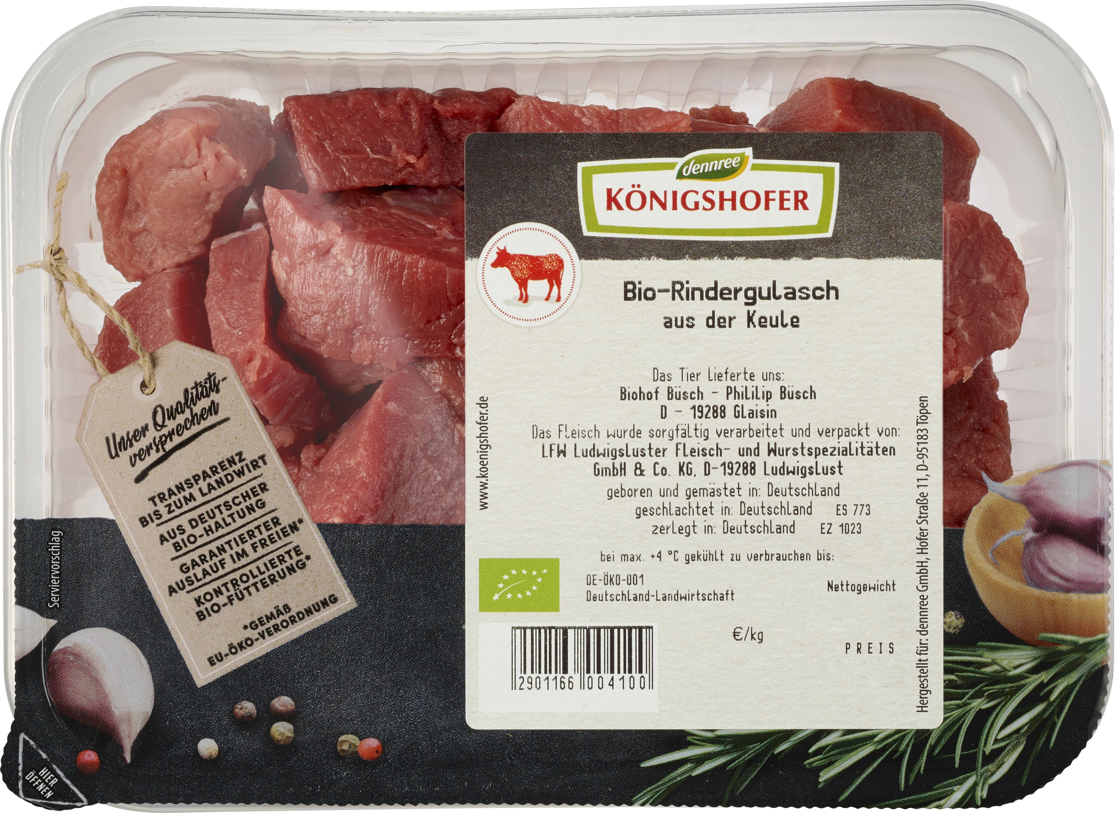 Rindergulasch aus der Keule