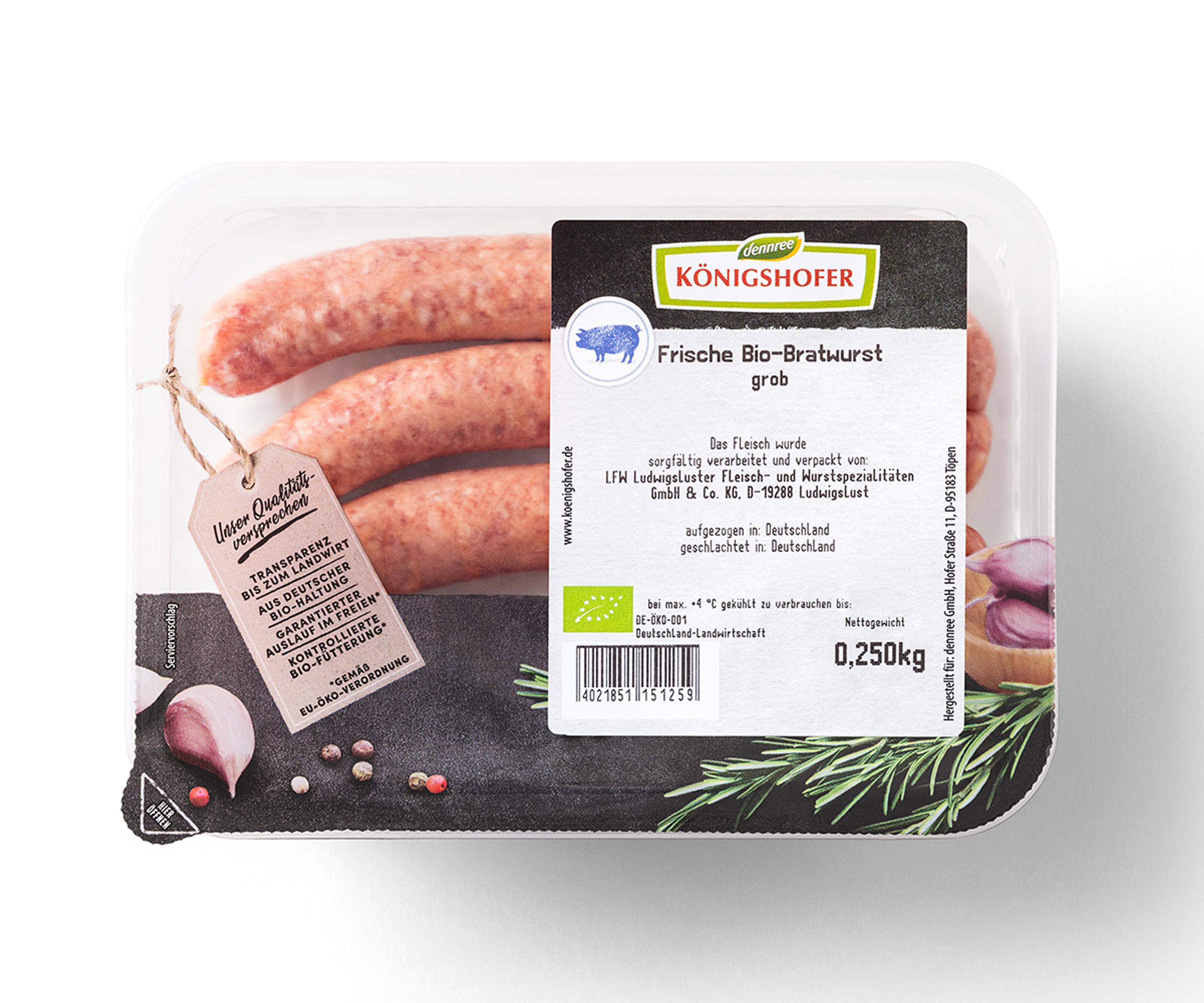 Frische Bio-Bratwurst