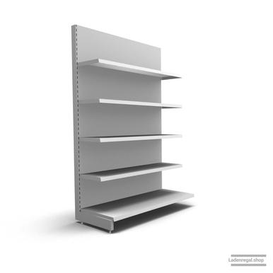 Ihr individuelles Wandregal | H 210 cm | B 125 cm | T 57 cm | 4 FB T 37 cm | RAL 7035 | Artikelnummer: AF-125-210-57-4-37-L