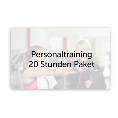 PERSONALTRAINING  | 20-Stunden-Paket | Artikelnummer: 7267