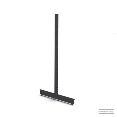 Endständer für Ihre Gondelregalreihe | H 210 cm | T 2x 47 cm | RAL 7015 | Artikelnummer: SR-T-END-GR-210-47-S