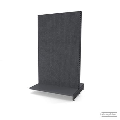 Ihr Gondelregal mit Lochrückwand | H 210 cm | B 125 cm | T 2x 47 cm | 0 FB | RAL 7015 | Artikelnummer: AFGR-125-210-47-0-37-LRW-S