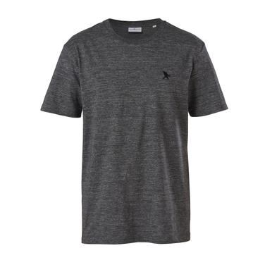 T-Shirt Black Falcon | Farbe: stahlgrau meliert / 100% ringesponner Baumwolle (180 gr) | Artikelnummer: TS-4003-19-F-1000-L