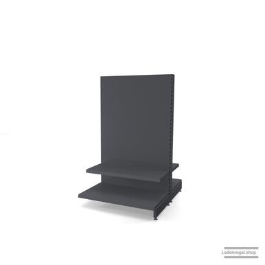 Ihr individuelles Gondelregal | H 160 cm | B 100 cm | T 2x 57 cm | 2 FB T 37 cm | RAL 7015 | Artikelnummer: AFGR-100-160-57-2-37-S